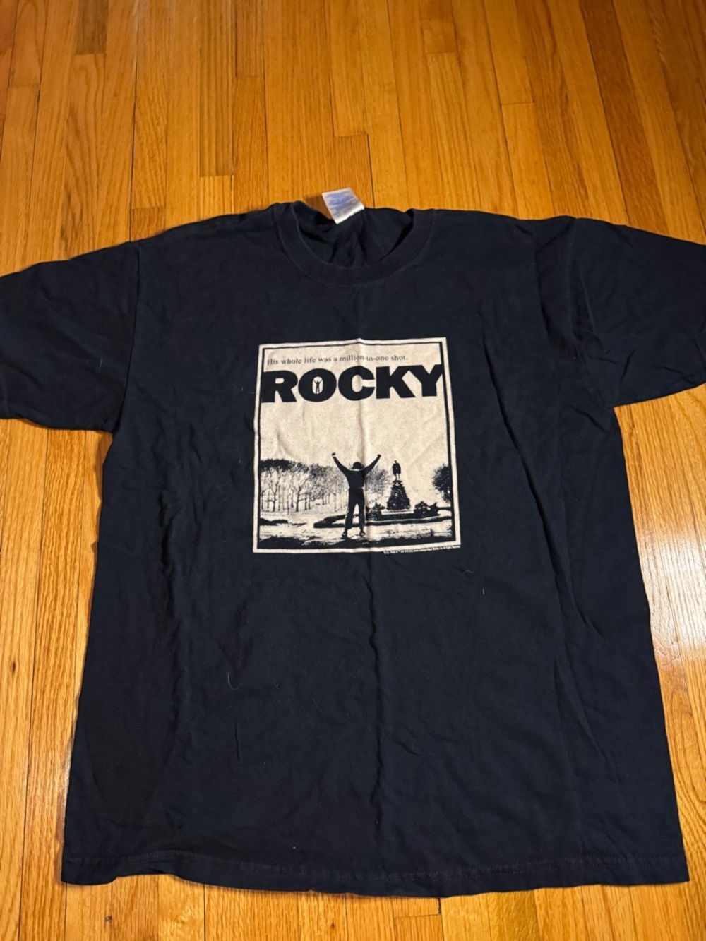 Rocky Movie Quote Tee Medium Black Gildan Shirt